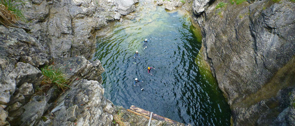 Canyoning in der Auerklamm oder Alpenrosenklamm in Tirol